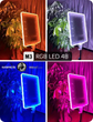 پنل نور ثابت سافت لایت PM-48 LED RGB ( ریموت دار )