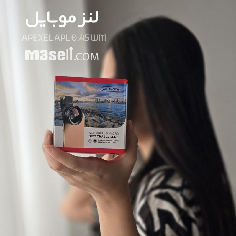 لنز موبایل ماکرو - واید APEXEL APL-0.45WM ( اصلی گارانتی دار )