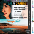 مجموعه رنگ های Orange And Teal