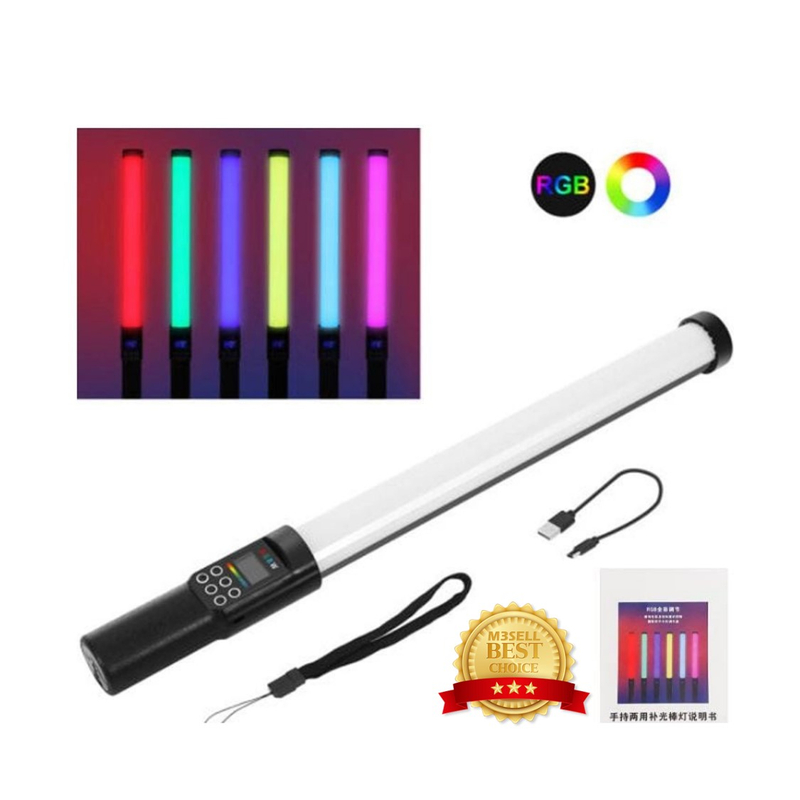 نور باتومی RGB مدل ZSYB YB 130R RGB Tube light سایز 60 سانت ( افکت دار )