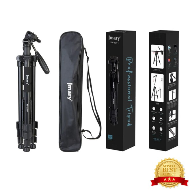 سه پایه دوربین جیماری Jmary Kp-2274 ( حاوی کیف و تبدیل موبایل )