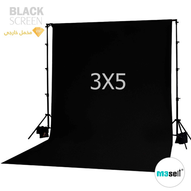 فون بک گراند مشکی مخمل Black Velvet Backdrop 3x5