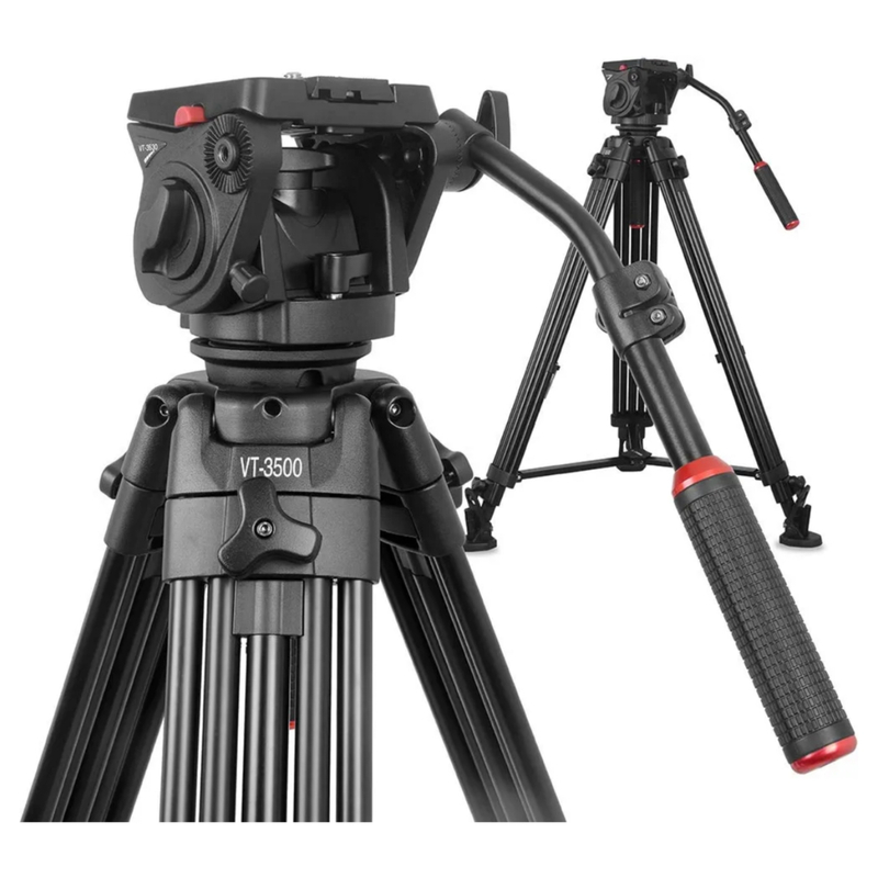 سه پایه فیلمبرداری کینگ جوی مدل VT3500 Pro به همراه هد VT-3530 ( طرح ساچلر )