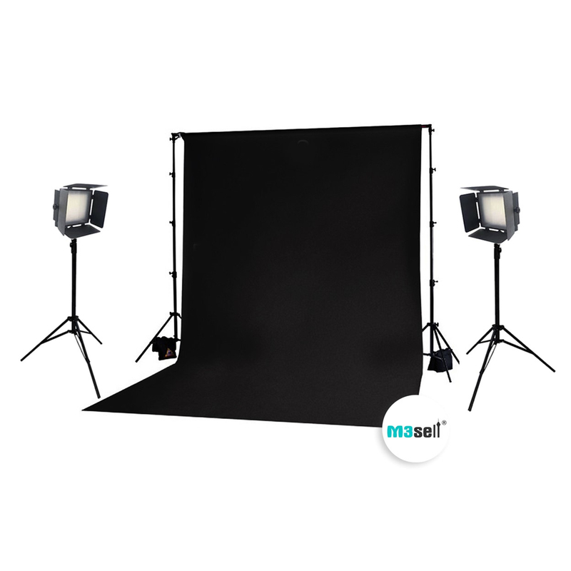 استودیو پرده مشکی به همراه 2 نور LED