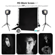 استودیو پرده مشکی به همراه 2 نور LED
