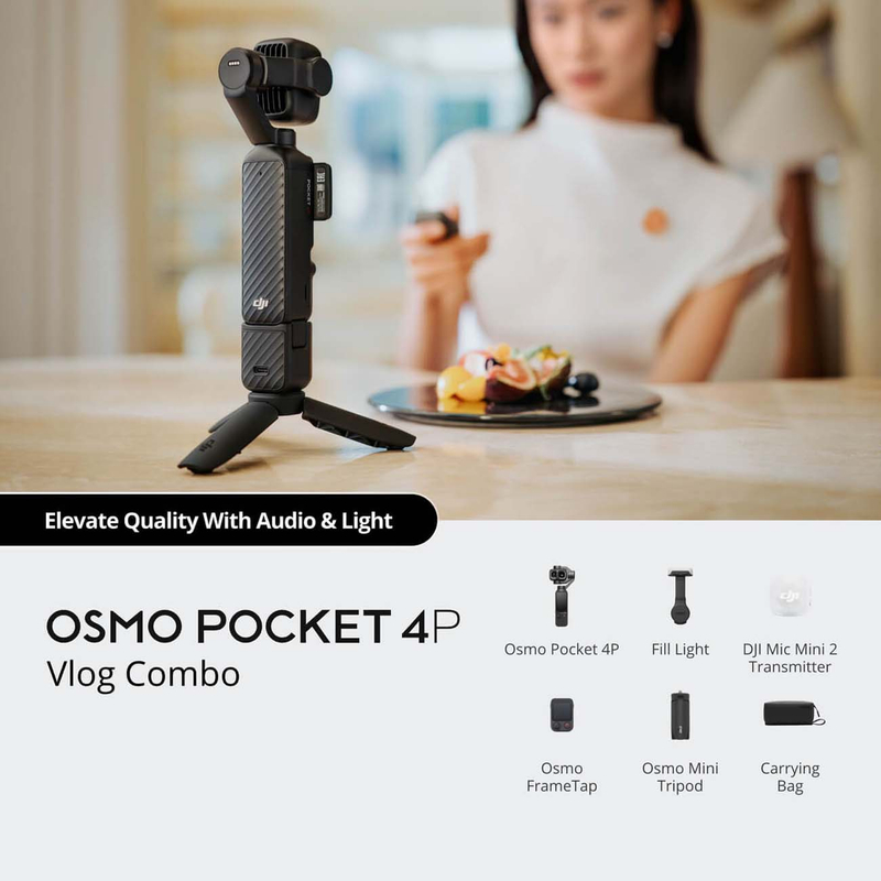 دوربین اسمو پاکت دی‌جی‌آی DJI Osmo Pocket 4P Vlog Combo ( اصلی )