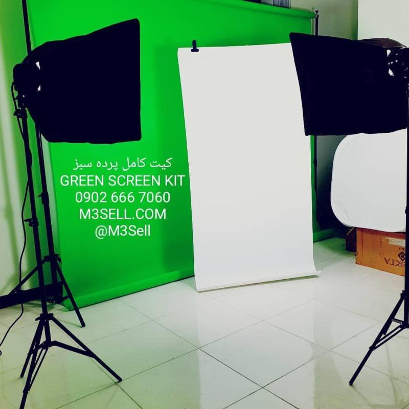 پرده سبز کروماکی 3x6 خارجی ضد چروک