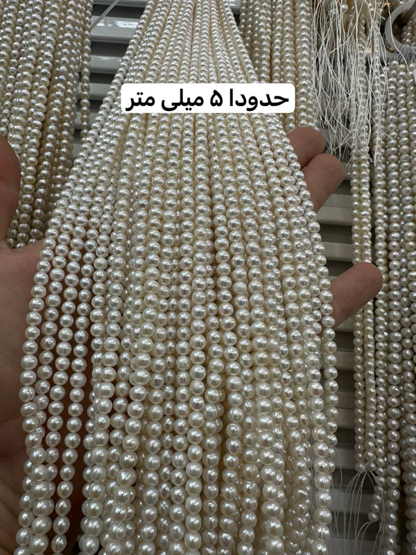 مروارید پرورشی گرد سایز ۵ میلی متر