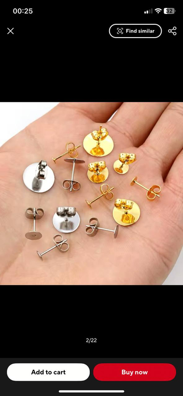 گوشواره میخی ته صاف