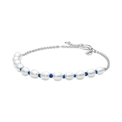 عکس دستبند مروارید و گره‌های آبی پاندورا