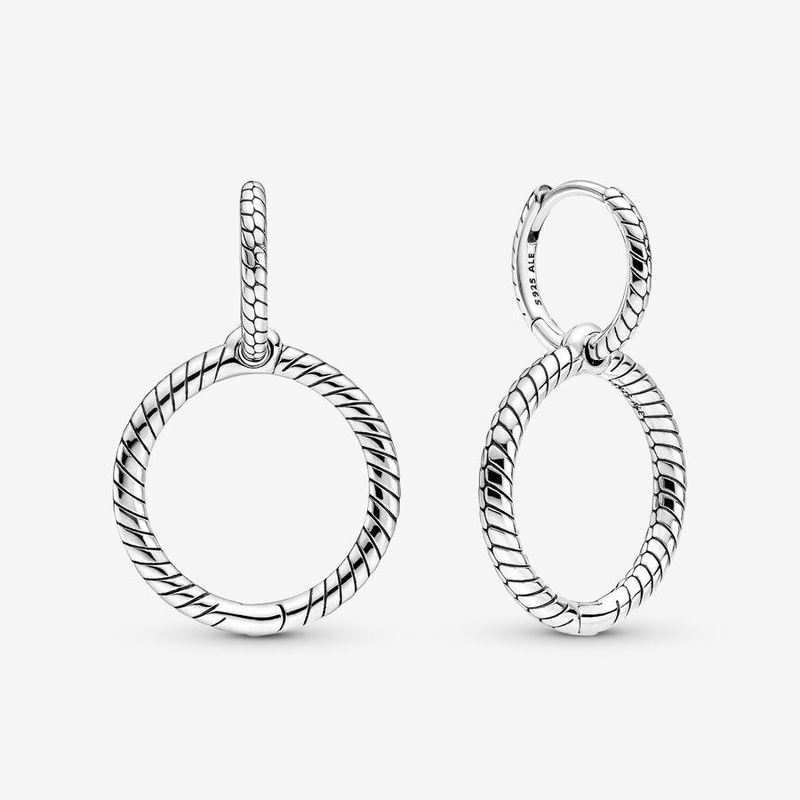 عکس  گوشواره دو حلقه‌ای دقایق پاندورا