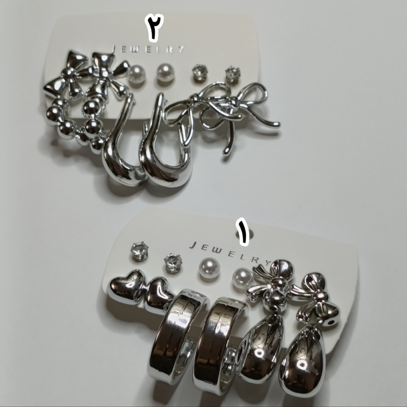 کالکشن پک گوشواره ابکاری نقره پینترستی