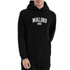 جزئیات کامل هودی مردانه کلاه‌دار MALIBU برند ۱۹۹۱ مدل GK1945 رنگ مشکی — نمای جلو