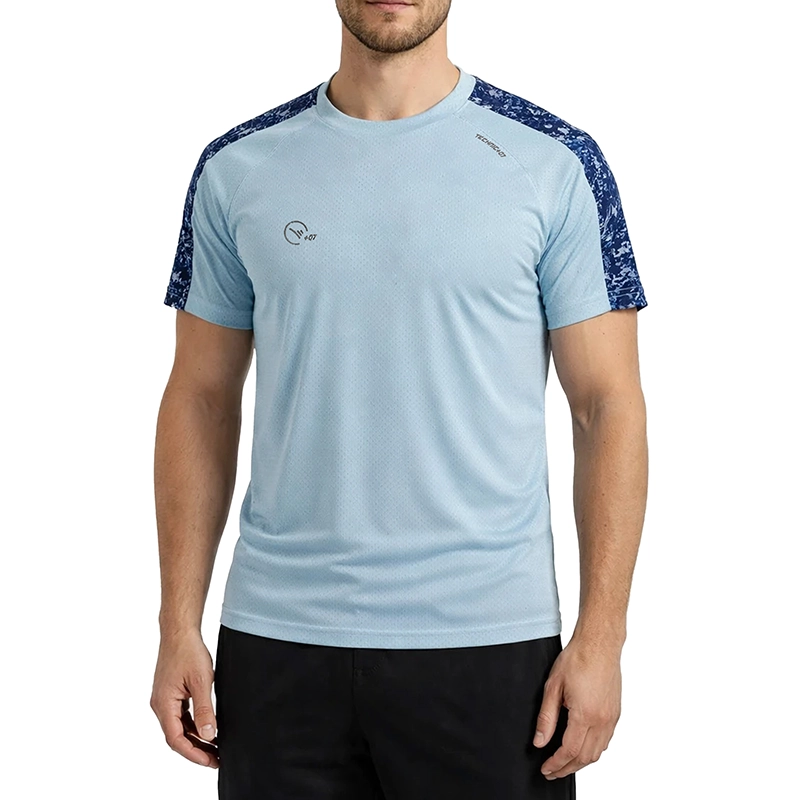 تیشرت ورزشی فلامنت سوزنی مردانه تکنیک پلاس 07 مدل TS-170