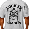 تیشرت مردانه زنانه اورسایز نخی 1991 Lock In Season مدل TS19110 طوسی پشت چاپ