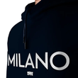 جزئیات نزدیک چاپ MILANO هودی ورزشی 1991 مدل GK1940 رنگ سرمه ای