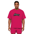 تیشرت نخی مردانه  زنانه اورسایز 1991 مدل Running Dog TS19105