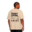تیشرت مردانه زنانه اورسایز نخی 1991 HEAVY LIFTER مدل TS19108 