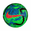 توپ فوتبال چرمی دوختی طرح Nike 2024 سایز 5 رنگ سبز و آبی با Swoosh قرمز — نمای کمی بالاتر