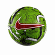 توپ فوتبال چرمی دوختی طرح Nike 2024 سایز 5 رنگ سبز با Swoosh قرمز — نمای جلو