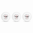 سه عدد توپ پینگ پنگ فاکس سفید X40+ با لوگوی Professional Team Ball