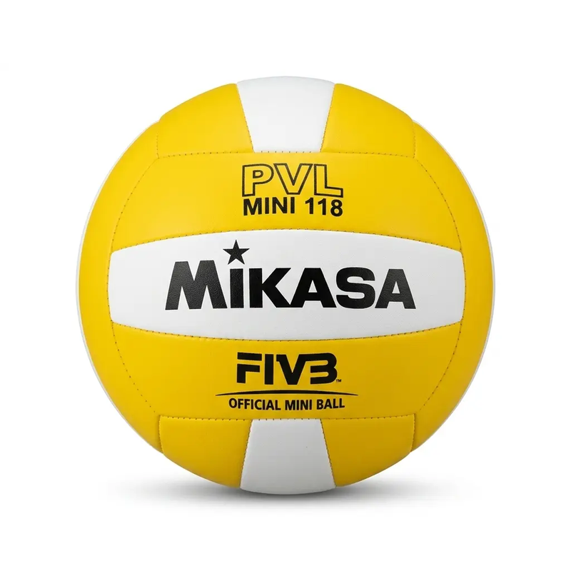 توپ والیبال مینی میکاسا PVL Mini 118 جنس فوم نرم زرد و سفید