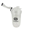 نمای درب ضامنی بازشده شیکر شفاف SmartShake و خروجی نوشیدنی ضد نشت