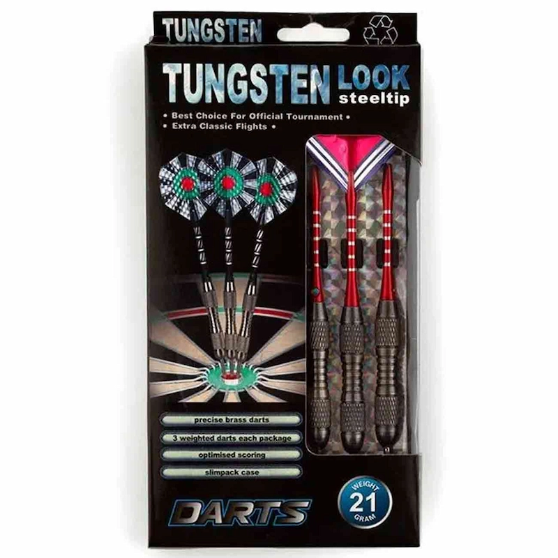 بسته‌بندی و هاردکیس تیر دارت Tungsten Look Steeltip وزن 21 گرم مدل 3400