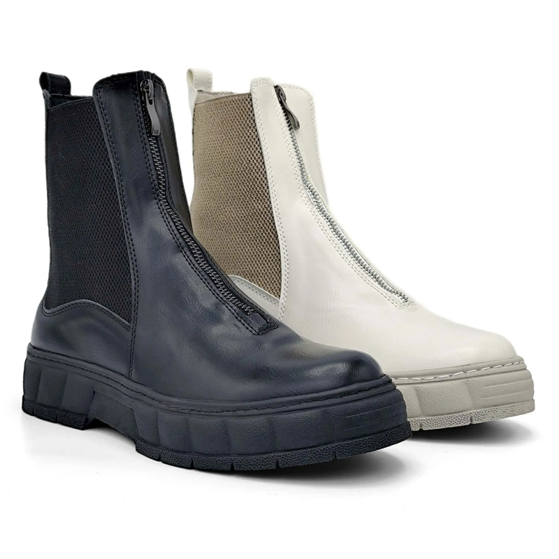 کفش نیم بوت زنانه مدل Flat Ankle Boots  - BTB85