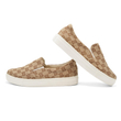 کفش ونس طرح دار زنانه مدل Flat shoes - 0077_Khaki