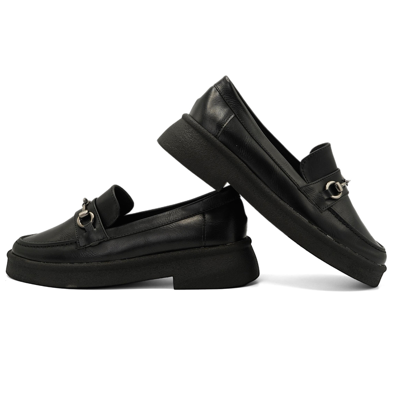 کفش کالج زنانه مدل Flat shoes-0080_black/creme