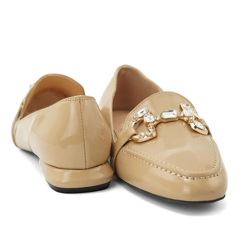 کفش کالج زنانه مدل Flat shoes - 0036_Creamy