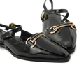 کفش کالج زنانه ورنی مدل Flat shoes - 0218 _ Black