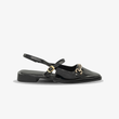 کفش کالج زنانه ورنی مدل Flat shoes - 0218 _ Black