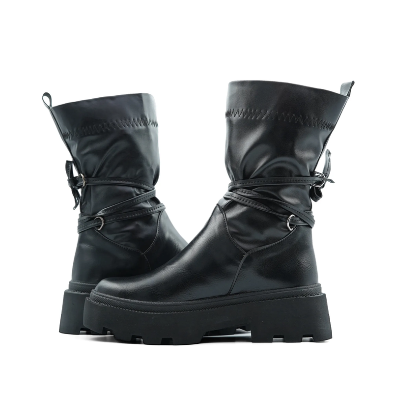 کفش نیم بوت زنانه استرج بندی مدل 0117_Boots
