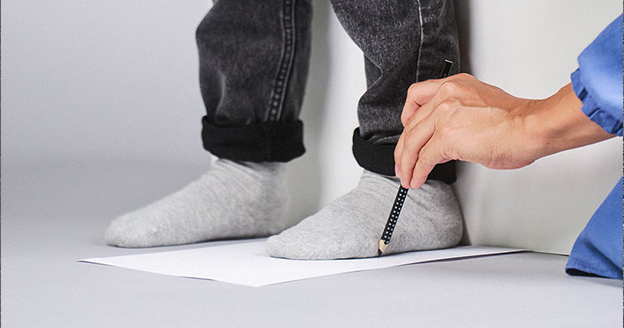 Measure the width of your foot.