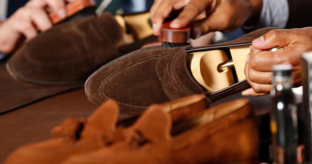 Maintaining suede shoes