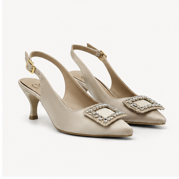 کفش مجلسی زنانه پاشنه دار 5 سانت مدل 400954 _ sandal valentino