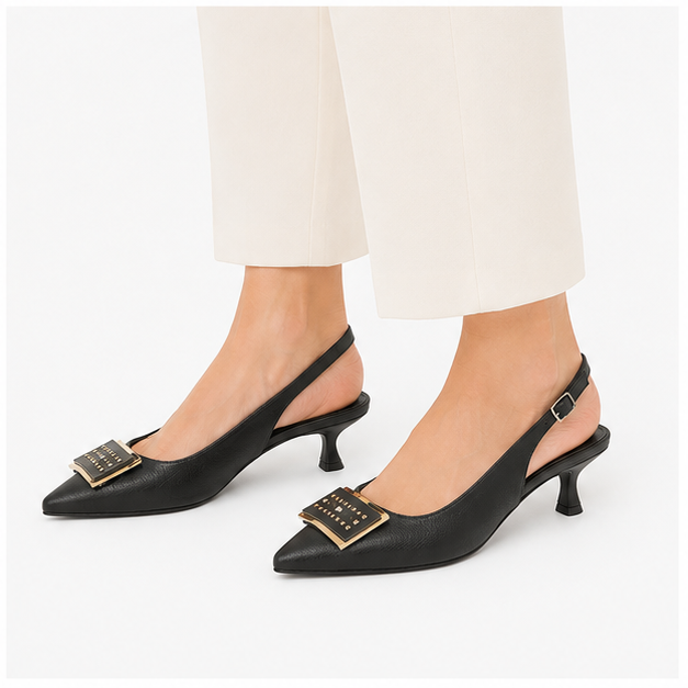 کفش مجلسی زنانه پاشنه دار 3 سانت مدل 400322 _ sandal valentino