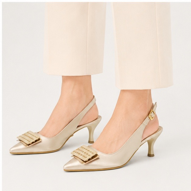 کفش مجلسی زنانه پاشنه دار 5 سانت  مدل 400922 _ sandal valentino