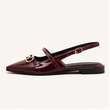 کفش کالج زنانه ورنی مدل Flat shoes - 0218 _ Black