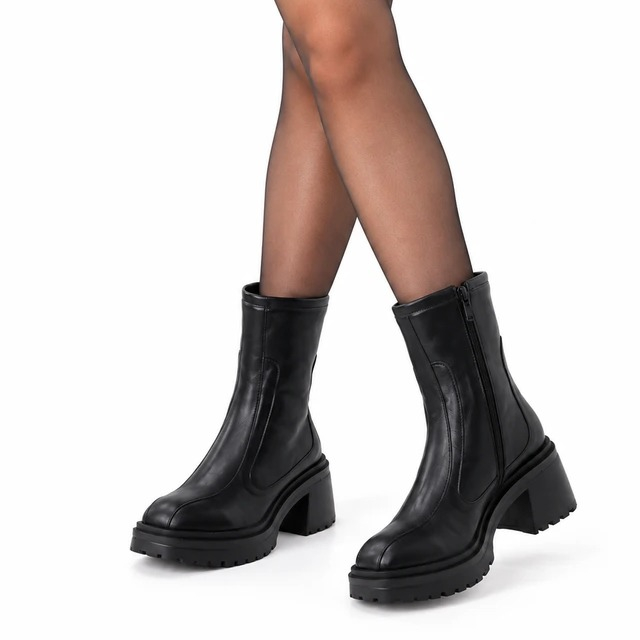 کفش نیم بوت زنانه پاشنه دار مدل 0526 _ Boots 