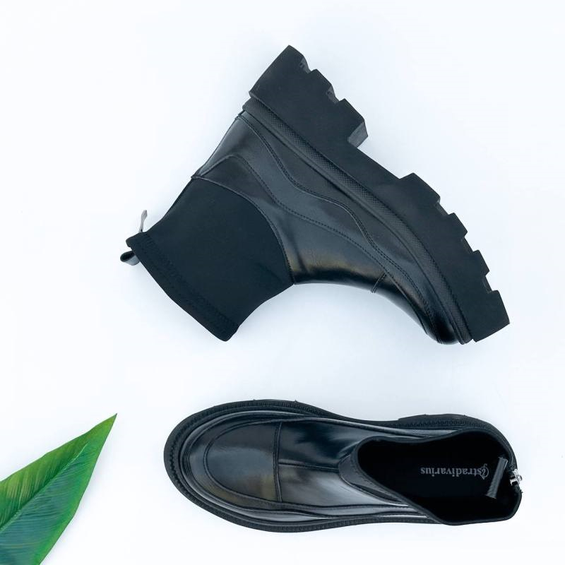 کفش نیم بوت زنانه مدل Stradivarius Flat Ankle Boots - BTB70