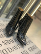 کفش نیم بوت زنانه مدل Heeled Leather Ankle Boots - Patterned