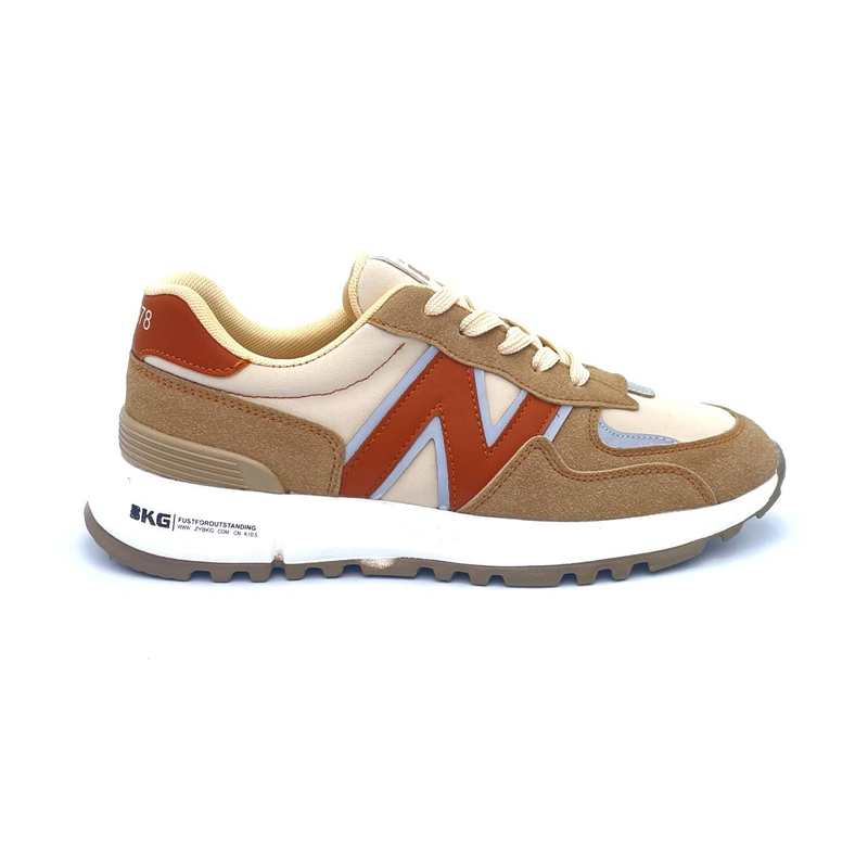 کفش اسپرت دخترانه مدل sneaker - 0029_Cr/Khaki