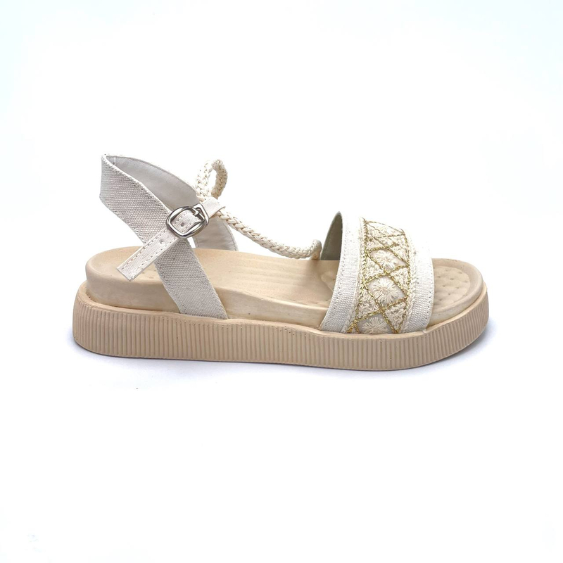 کفش صندل دخترانه مدل sandal - 0015_Creamy