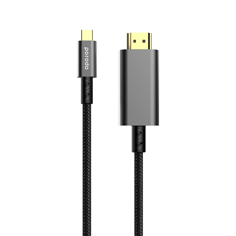 کابل HDMI پرودو مدل PORODO HDMI TYPE-C BRAIDED CABLE PD-4KHDMC
