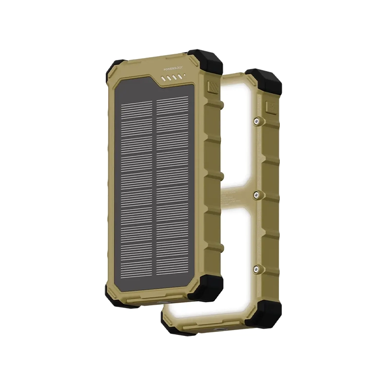 پاوربانک خورشیدی 10000 میلی آمپر پاورولوژی مدل POWEROLOGY SOLAR PPBCHA100KH