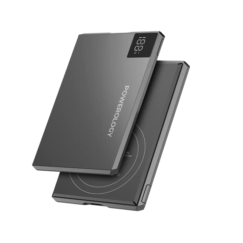 پاوربانک 5000 میلی آمپر مگسیف پاورولوژی مدل POWEROLOGY SUPERSLIM MAGSAFE PPBCHA107GY