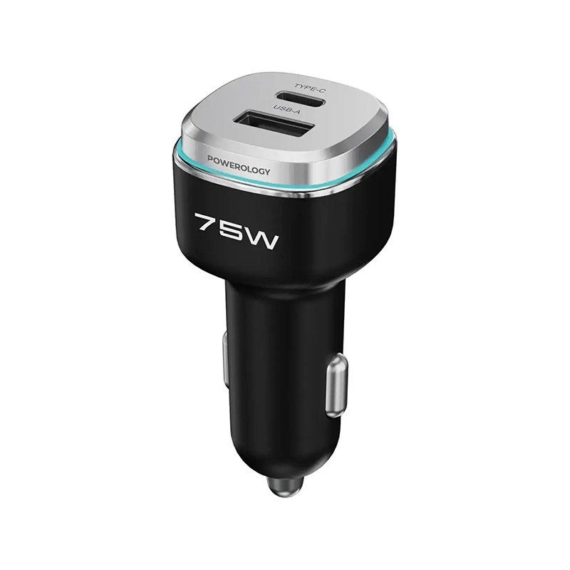 شارژر فندکی 75W پاورولوژی مدل POWEROLOGY CAR CHARGER PCCSR024K